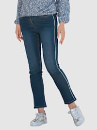 Jeans mit Strasszier an den Seiten