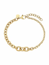 Armband für Damen, Stainless Steel IP Gold, Fantasiekette 16+3 cm "Irregular Link" von NOELANI