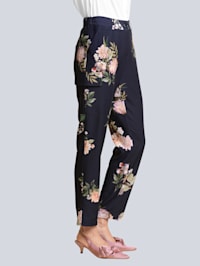 Pantalon cargo à motif floral