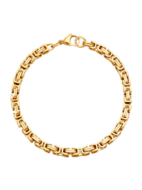 Bracelet maille royale, doré 23 cm