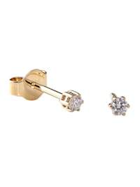 Brillant-Ohrringe 585 Gold Diamanten 0,1 Karat