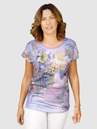 T-shirt à superbe imprimé fleuri façon aquarelle
