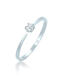 Ring Verlobungsring Diamant 0.11 Ct. 585 Weißgold