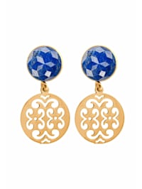 Ohrringe Mandalas und facettierten Lapis Lazuli Edelsteine