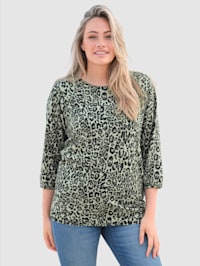 Pull-over à motif animalier