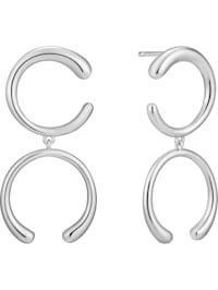 Damen-Ohrhänger Luxe Double Curve 925er Silber