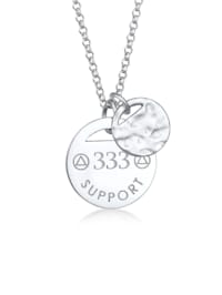Halskette Plättchen Organic - 333 Support 925 Silber
