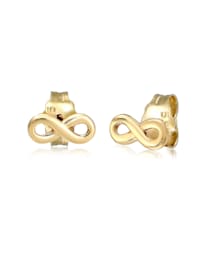 Ohrringe Stecker Infinity Symbol Unendlichkeit 585 Gelbgold