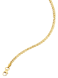 Double chaîne chenille en or jaune 375, 50 cm