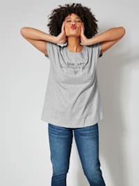 Shirt met trendy statementprint