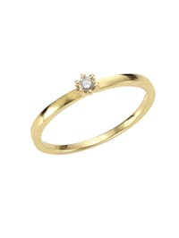 Ring 585/- Gold Brillant weiß Glänzend 0,05ct.