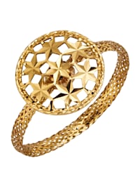 Mesh-Ring in Gelbgold 375