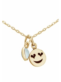 Halskette mit Anhänger Emoji Herzaugen CHALCEDON