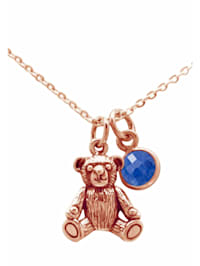 Halskette mit Anhänger 3-D Teddybär - Saphir Kuscheltier, Kinderspielzeug