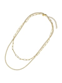 Halskette für Damen, Stainless Steel IP Gold