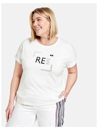 T-Shirt mit Wording-Print EcoVero