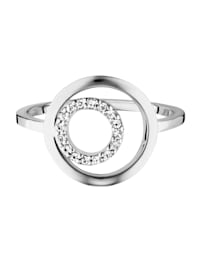 Ring 925/- Sterling Silber Weißtopas weiß rhodiniert 0,004ct/pc.