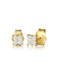 Ohrringe Klassisch Elegant Diamant (0.12 Ct.) 585 Gelbgold