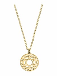 Kette mit Anhänger für Damen, 925 Sterling Silber vergoldet | Ornament