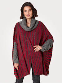Poncho in a jacquard knit