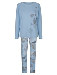 Pyjama à motif de feuilles