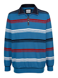 Sweatshirt mit garngefärbtem Streifenmuster