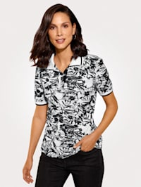 Polo shirt in a floral design