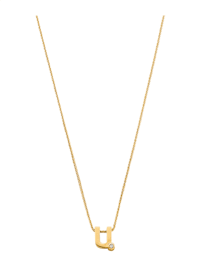 Pendentif Lettre O avec chaîne en or jaune 375, avec diamant