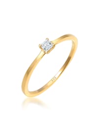 Ring Prinzessschliff Diamant (0.1 Ct) 585 Gelbgold
