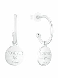 Creolen für Damen, 925 Sterling Silber | "Forever Love"