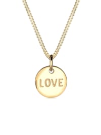 Halskette Love-Schriftzug Liebe Wording 585 Gelbgold
