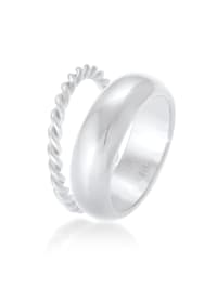 Ring Bandring 2Er Set Basic Twisted Gedreht 925 Silber