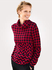 Pullover aus hochwertigem Jacquard-Strick