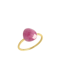 Ring 925/- Sterling Silber Pink Safir pink Glänzend 4,50ct.