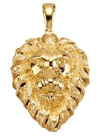Löwenkopf-Anhänger in Silber 925, vergoldet