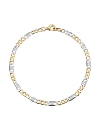 Bracelet en or jaune et or blanc 585, 19 cm