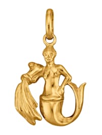 Pendentif signe du zodiaque Verseau en or jaune 585