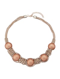 Collier 3 rangs, col. or rose