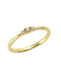 Ring 585/- Gold Brillant weiß Glänzend 0,08ct.