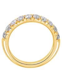 0.15 ct  Diamant Brillant Memoire Ring aus 585 Gelbgold