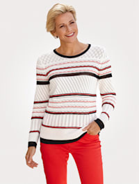 Jumper with a striped pattern