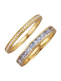 2tlg. Ring-Set in Gelbgold 585