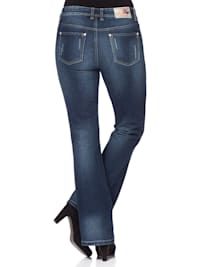 Jeans mit Pailletten am Bund