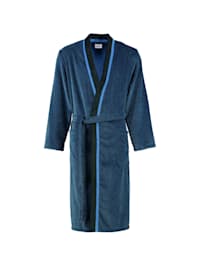 Bademantel Herren Kimono 4839 blau/schwarz - 19