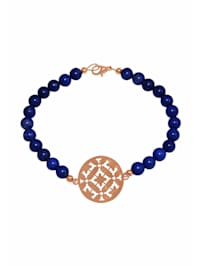 Armband Yoga Mandala und blaue Jade Edelsteine