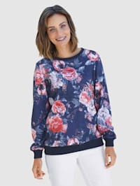 Sweatshirt mit Blütendruck