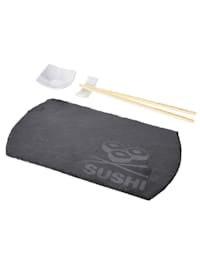 Sushi-Set 4-teilig Schiefer/Bambus/Keramik