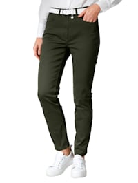 Pantalon avec ceinture partiellement extensible en grandes tailles