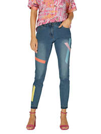 Jeans mit effektvollem Streifenprint