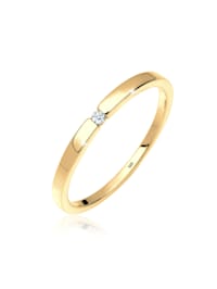 Ring Verlobung Solitär Diamant 0.015 Ct. 585 Gelbgold